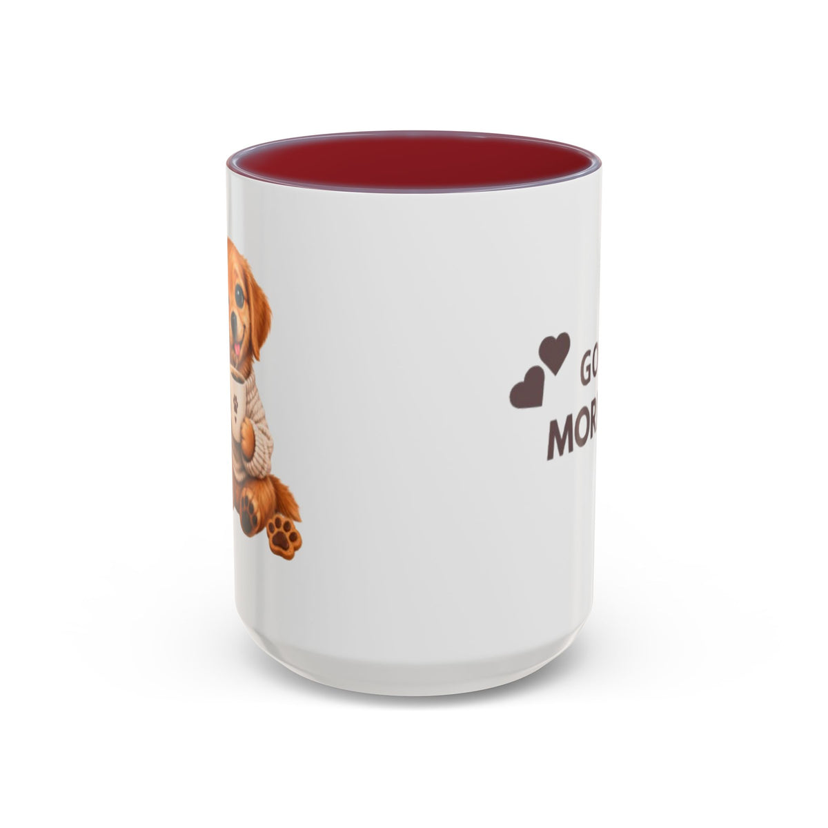Good Morning Dog Coffee Mug — Cute Puppy Accent Mug (11/15oz)