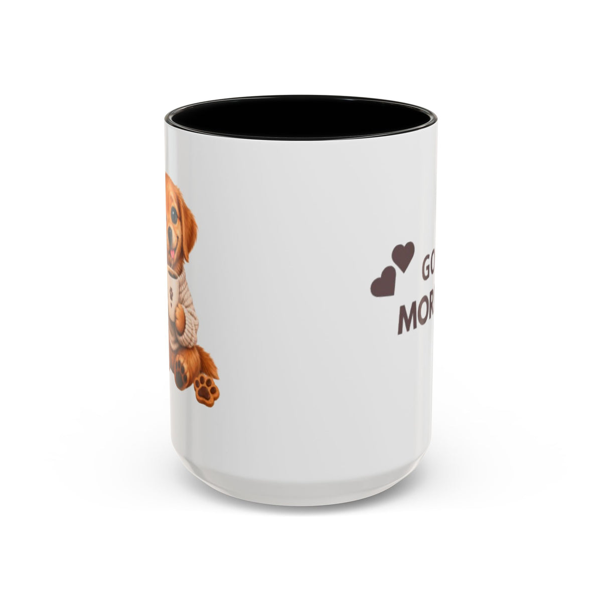 Good Morning Dog Coffee Mug — Cute Puppy Accent Mug (11/15oz)