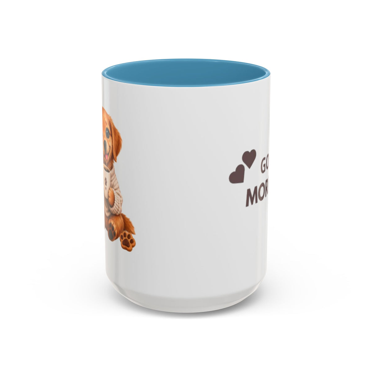 Good Morning Dog Coffee Mug — Cute Puppy Accent Mug (11/15oz)